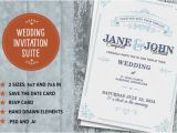 Adobe Illustrator Wedding Invitation Template Free Wedding Invite Suite Invitation Templates On Creative Market