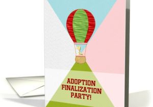 Adoption Finalization Party Invitations Adoption Finalization Party Giraffe In Hot Air Balloon