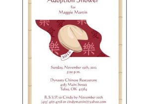 Adoption Party Invitation Wording Adoption Shower or Party Invitations Chinese fortune Cookie