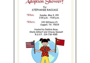 Adoption Party Invitation Wording Older Child Adoption Shower or Party Invitation Kid with