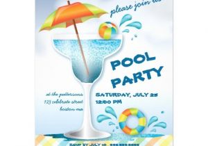 Adult Pool Party Invitations Adult Pool Party Summer Cocktail Invitation