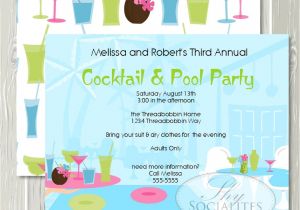 Adult Pool Party Invitations Cocktail Pool Party Invitation Adult Pool Party Cocktail