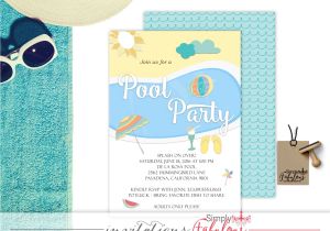 Adult Pool Party Invitations Pool Party Invitation Adult Pool Party Invitation Summer