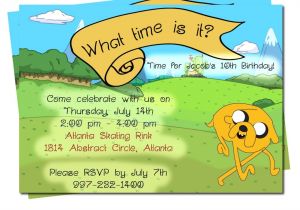 Adventure Time Party Invitation Template Adventure Time Birthday Invitation Best Party Ideas