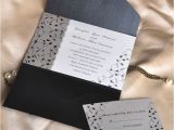 Affordable Pocket Wedding Invitations Affordable Black and White Pocket Wedding Invitation Cards