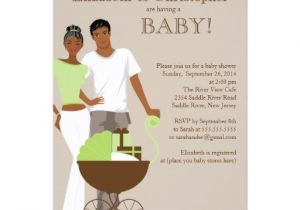 African American Baby Shower Invites African American Couple Gender Neutral Baby Shower