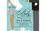 African American Baby Shower Invites Classic Couple African American Blue Shower Invitations