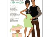 African American Couple Baby Shower Invitations African American Baby Shower Invitations Glam Couple