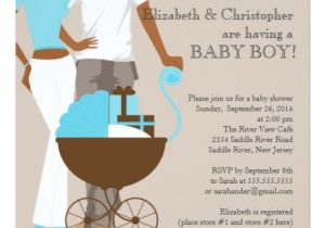 African American Couple Baby Shower Invitations African American Carriage Couple Baby Shower Personalized