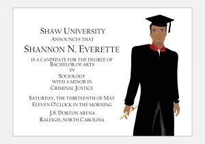 African American Graduation Invitations African American Male Graduation Announcement Sweet