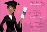 African American Graduation Invitations Grad Girl African American Graduation Invitations by