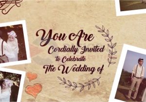 After Effect Wedding Invitation Template Wedding Invitation Motion Graphics after Effects