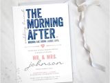 After the Wedding Party Invitations the Morning after Wedding Brunch Invitation Digital File