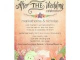 After the Wedding Party Invitations Watercolor Flowers after Wedding Party Invitations Zazzle