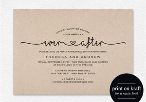 After Wedding Dinner Invitation Wording Rehearsal Dinner Invitation Love and Laughter before Our