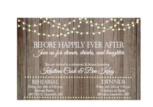 After Wedding Dinner Invitation Wording Vintage Lights On Rustic Wood before Happily Ever after