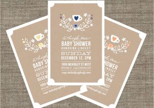 Afternoon Tea Baby Shower Invitations High Tea Baby Shower Invitation Tea Party Invite for Baby