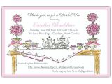 Afternoon Tea Bridal Shower Invitation Wording High Tea Invitations