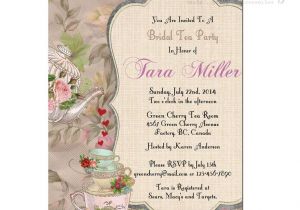 Afternoon Tea Bridal Shower Invitation Wording Printable High Tea Party Invitations