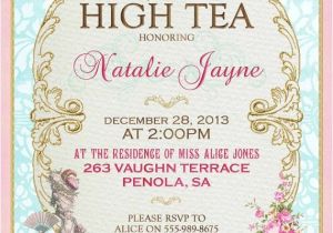 Afternoon Tea Party Invitation Ideas Marie Antoinette High Tea Invitation French Tea Party for