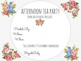 Afternoon Tea Party Invitation Template afternoon Tea Invitation Free