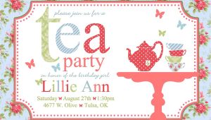 Afternoon Tea Party Invitation Template Free afternoon Tea Invitation Template