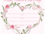 Afternoon Tea Party Invitation Template Free Printable Party Invitations Free Printable Pink Tea