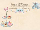 Afternoon Tea Party Invitation Template Vintage Tea Party Invitation Tea Party Postcard Printable