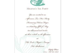 Afternoon Tea Party Invitation Wording formal Tea Party Invitation Wording