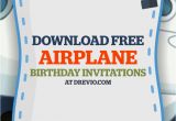 Airplane Birthday Invitation Template Free Printable Airplane Birthday Invitation Templates