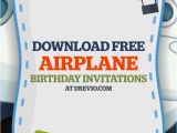 Airplane Birthday Invitation Template Free Printable Airplane Birthday Invitation Templates