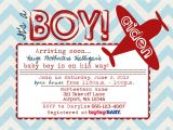 Airplane themed Baby Shower Invitations Airplane Baby Shower Invitations