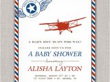 Airplane themed Baby Shower Invitations Items Similar to Precious Cargo Vintage Airplane Baby