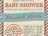 Airplane themed Baby Shower Invitations Old Vintage Airplane Baby Shower Invitation Printable