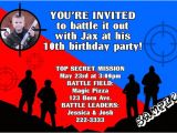 Airsoft Birthday Party Invitation Template Airsoft Paintball Battle Birthday Invitation Any Color Scheme