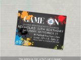 Airsoft Birthday Party Invitation Template Paintball Birthday Party Invitation Birthday Party