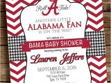Alabama Baby Shower Invitations Alabama Baby Shower Invitation Football Birthday Party Bama