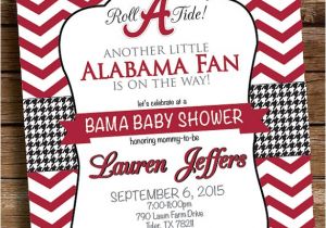 Alabama Baby Shower Invitations Alabama Baby Shower Invitation Football Birthday Party Bama