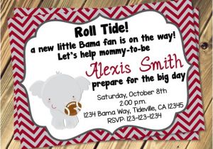 Alabama Baby Shower Invitations Alabama Baby Shower Invitation Print Your Own 5×7 or 4×6
