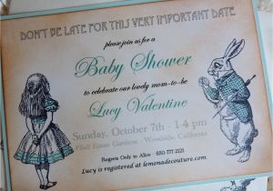 Alice and Wonderland Baby Shower Invitations Alice and Wonderand Baby Shower Invitation