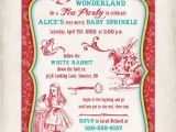 Alice and Wonderland Baby Shower Invitations Alice In Wonderland Personalized Printable Baby Shower