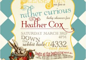 Alice and Wonderland Baby Shower Invitations Ink D Life On Paper Baby Shower Invites Alice In