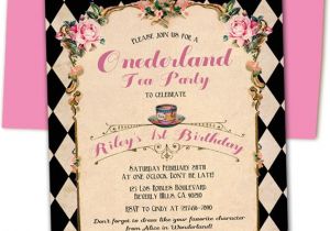 Alice In Onederland Birthday Invitations Alice In Ederland Birthday Invitation Alice 1st by