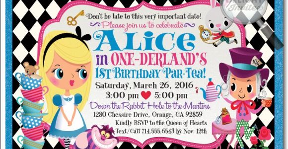 Alice In Onederland Birthday Invitations Reviews Custom Invitations and Announcements for All