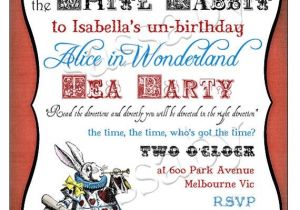 Alice In Wonderland Tea Party Invitation Ideas Alice In Wonderland Birthday Party Invitation Instant