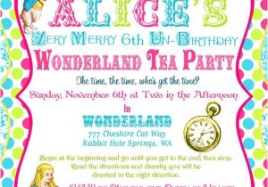 Alice In Wonderland Tea Party Invitation Ideas Alice In Wonderland Invitation Birthday Tea Party