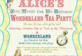 Alice In Wonderland Tea Party Invitation Ideas Alice In Wonderland Invitation Vintage Birthday Tea