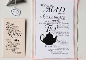 Alice In Wonderland Tea Party Invitation Ideas Alice In Wonderland Tea Party Invitation Wording