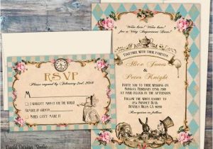 Alice In Wonderland Wedding Invitation Template Fairytale Wedding Invitations Wedding Invitations Alice