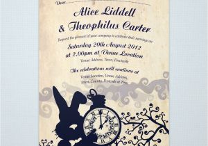 Alice In Wonderland Wedding Invitation Template Wedding On Pinterest Alice In Wonderland Boutonnieres
